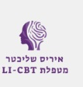 הלוגו של איריס שליכטר: איור קווי של פרופיל אישה בגוני סגול